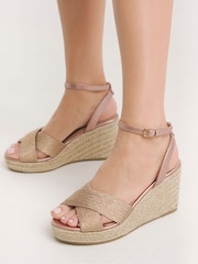 JD Williams širok kroj Cross-Over Vamp espadrile - Slika 1 iz 4