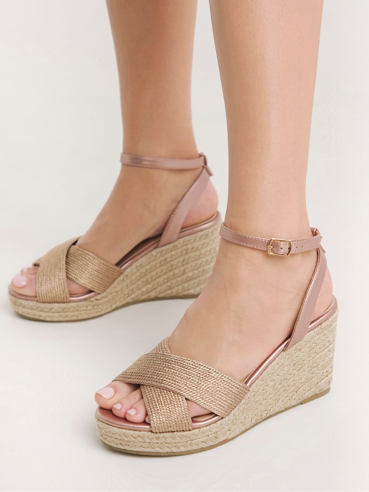 JD Williams širok kroj Cross-Over Vamp espadrile - Slika 1 iz 4
