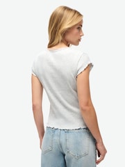 Gris - Camiseta básica con escote cuadrado de Superdry - Imagen 4 de 6