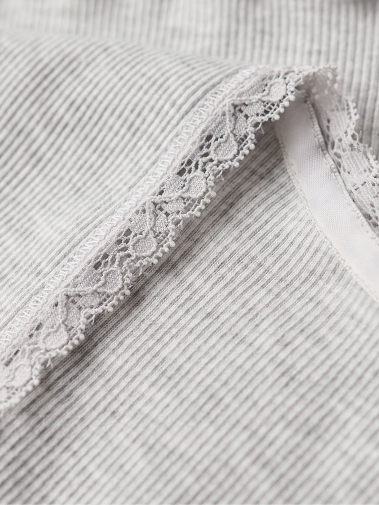 Gris - Camiseta básica con escote cuadrado de Superdry - Imagen 6 de 6