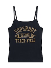 Top de tirantes de canalé con gráfico universitario Athletic de Superdry - Imagen 4 de 6