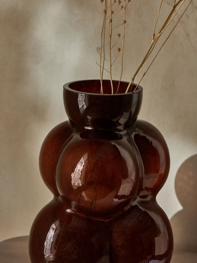 French Connection Brown Bobble Vase - Image 2 of 4