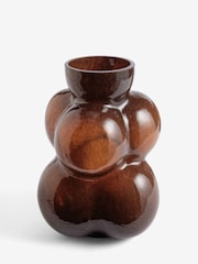 French Connection Brown Bobble Vase - Image 3 of 4