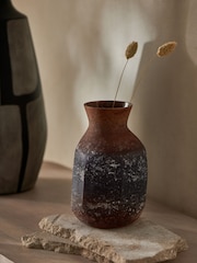 French Connection Brown Rust Effect Vase - Image 1 of 4