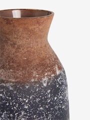 French Connection Brown Rust Effect Vase - Image 3 of 4