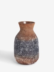 French Connection Brown Rust Effect Vase - Image 4 of 4