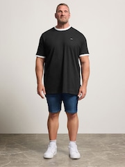Svart - Lång - BadRhino Big & Tall Ringer T-shirt - Bild 2 av 4