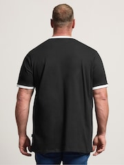 Svart - Lång - BadRhino Big & Tall Ringer T-shirt - Bild 3 av 4