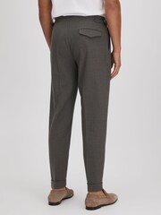 Reiss Brown Rumble Slim Fit Wool Blend Puppytooth Trousers - Image 5 of 6