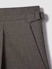 Reiss Brown Rumble Slim Fit Wool Blend Puppytooth Trousers - Image 6 of 6