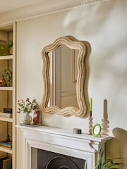 Nina Campbell Natural Malabar Wall Mirror - Image 1 of 5