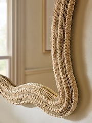 Nina Campbell Natural Malabar Wall Mirror - Image 2 of 5