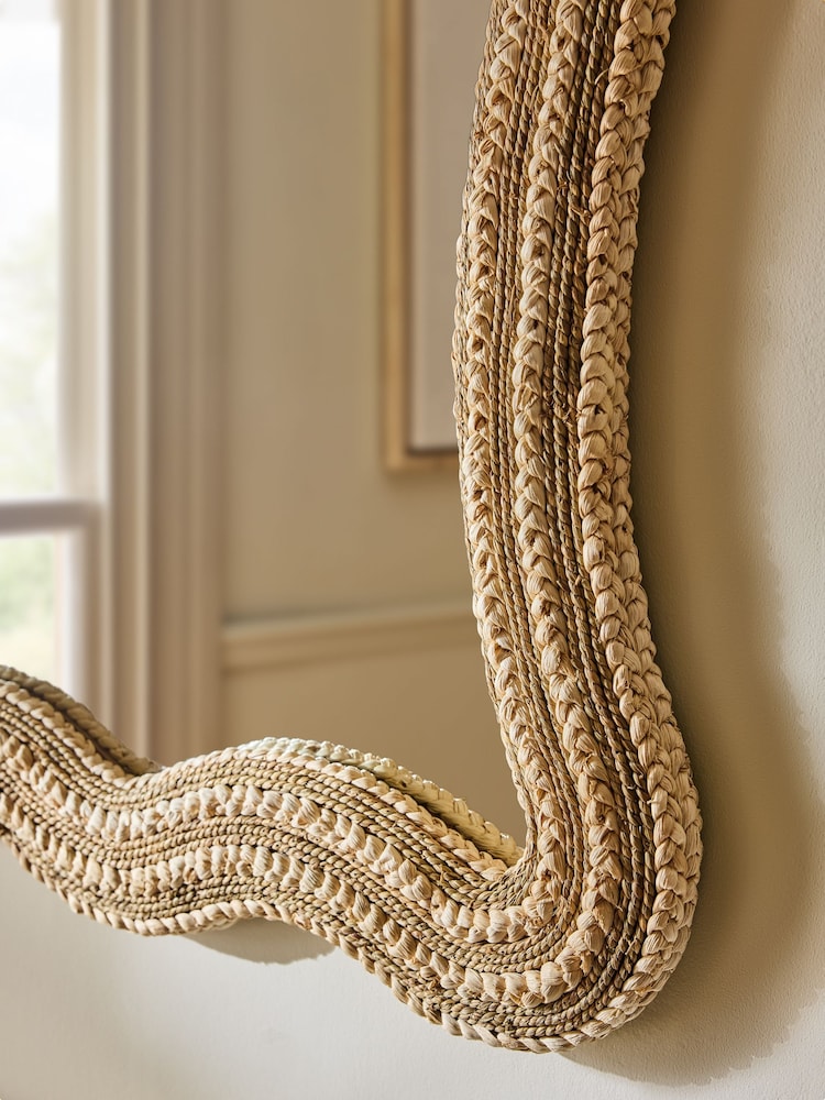 Nina Campbell Natural Malabar Wall Mirror - Image 2 of 5