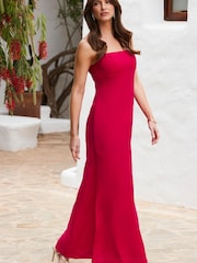Sosandar Pink Linen Blend Maxi Dress - Image 1 of 4