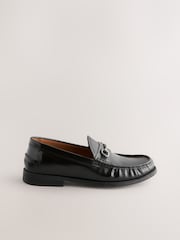 Black Penny Loafers With Snaffle Trim - Image 2 of 6