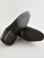 Black Embossed Oxford Wingcap Brogue Shoes - Image 3 of 6
