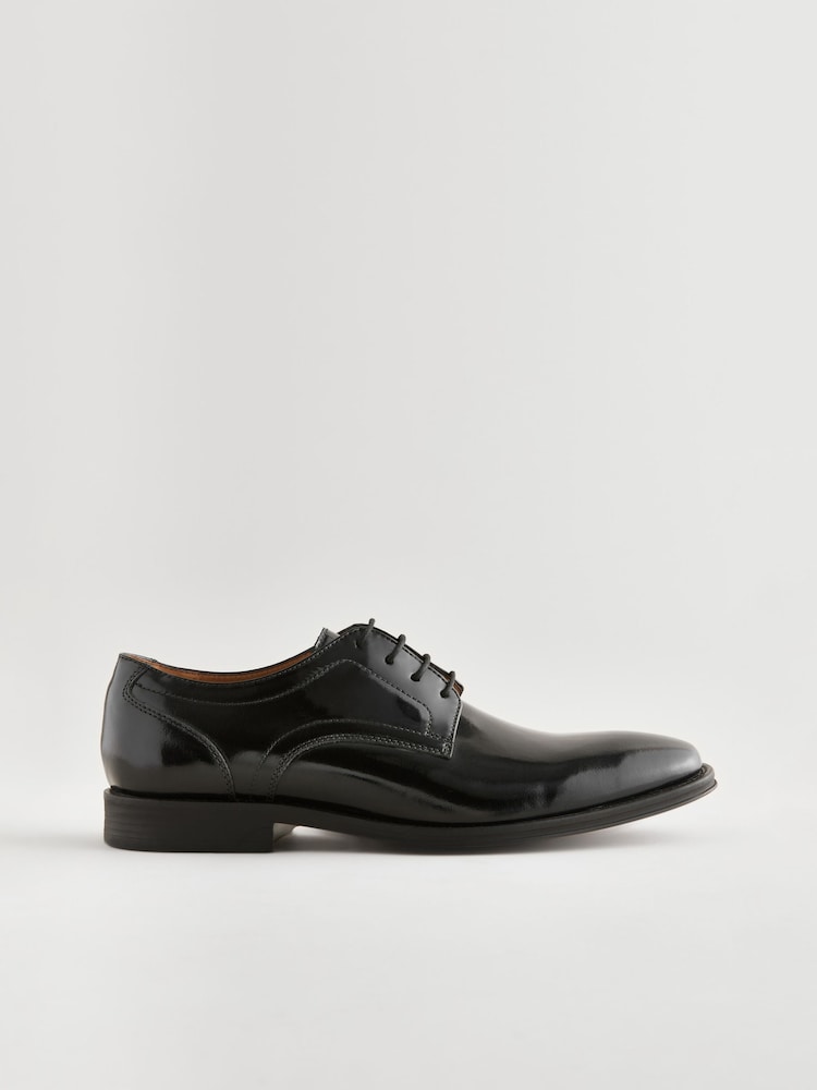 Buy Black High-Shine Square Toe Derby Shoes from Next USA Buy Black High-Shine Square Toe Derby Shoes from Next USA