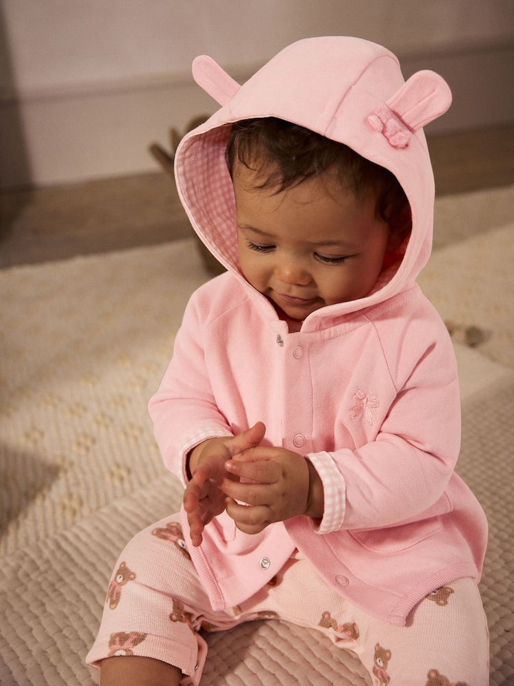 Rosa - Chaqueta de algodón 100 % con capucha para bebé (0 meses - 2 años) - Imagen 1 de 12 Rosa - Chaqueta de algodón 100 % con capucha para bebé (0 meses - 2 años) - Imagen 1 de 12