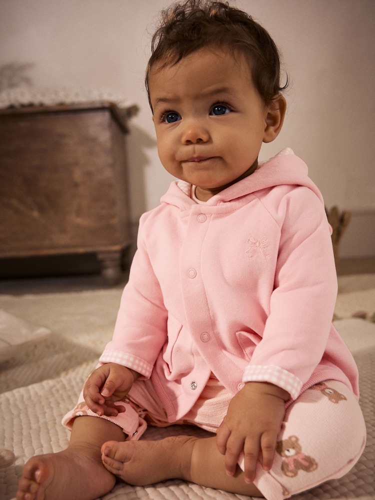 Rosa - Chaqueta de algodón 100 % con capucha para bebé (0 meses - 2 años) - Imagen 2 de 12 Rosa - Chaqueta de algodón 100 % con capucha para bebé (0 meses - 2 años) - Imagen 2 de 12