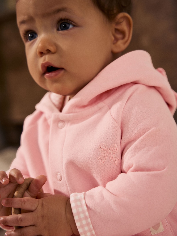 Pink Bear Hooded Baby Jacket (0mths-2yrs) - Image 4 of 12