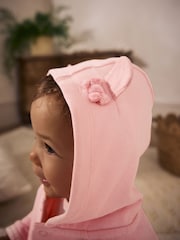 Pink Baby Hooded 100% Cotton Jacket (0mths-2yrs) - Image 5 of 12