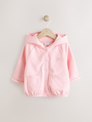 Pink Baby Hooded 100% Cotton Jacket (0mths-2yrs) - Image 6 of 12