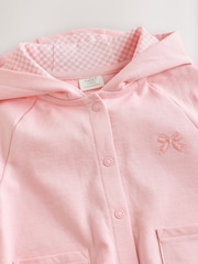 Pink Baby Hooded 100% Cotton Jacket (0mths-2yrs) - Image 9 of 12