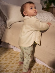 Cream Denim Embroidered Collar 100% Cotton Jacket (0mths-2yrs) - Image 10 of 11