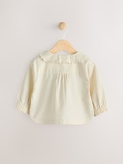 Cream Denim Embroidered Collar 100% Cotton Jacket (0mths-2yrs) - Image 2 of 11