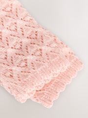 Pink Pointelle Baby Knitted 100% Cotton Cardigan (0mths-2yrs) - Image 5 of 6