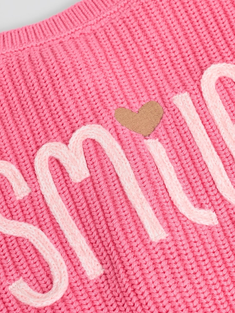 Pink/Smiley-Druck - Bestickte Baby-Strickjacke (0 M.–2 J.) - Bild 11 von 11 Pink/Smiley-Druck - Bestickte Baby-Strickjacke (0 M.–2 J.) - Bild 11 von 11