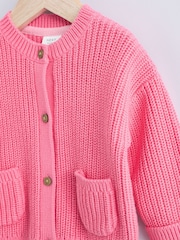Pink Smile Button Cardigan (0mths-2yrs) - Image 7 of 11
