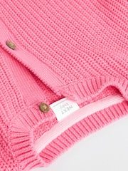Pink Smile Button Cardigan (0mths-2yrs) - Image 8 of 11
