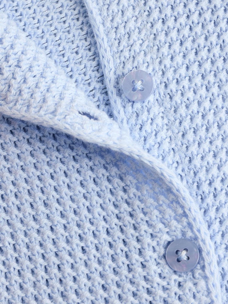 Azul claro - Cárdigan de punto con peplum para bebé (0meses a 2años) - Imagen 6 de 6 Azul claro - Cárdigan de punto con peplum para bebé (0meses a 2años) - Imagen 6 de 6