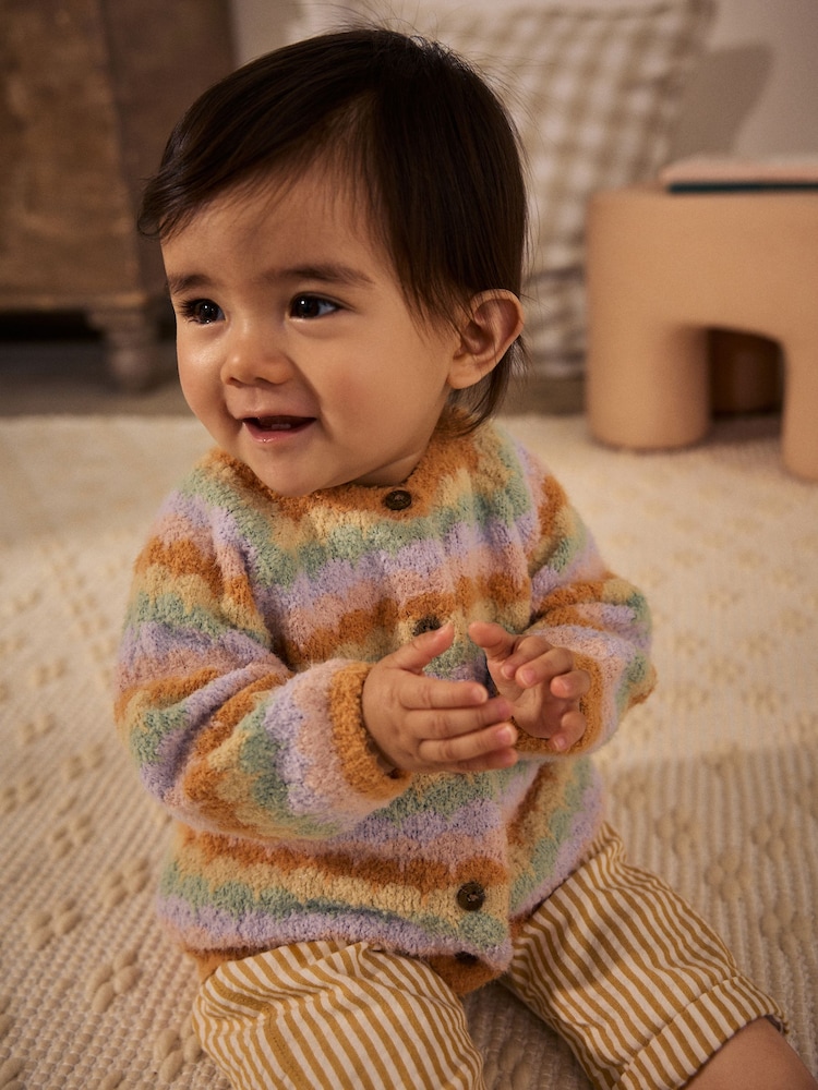 Multi Knitted Stripe Baby Cardigan (0mths-2yrs) - Image 2 of 9