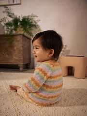 Multi Knitted Stripe Baby Cardigan (0mths-2yrs) - Image 3 of 9