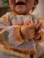 Multi Knitted Stripe Baby Cardigan (0mths-2yrs) - Image 4 of 9