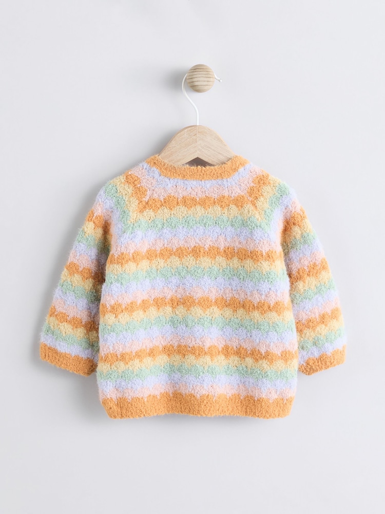Multi Knitted Stripe Baby Cardigan (0mths-2yrs) - Image 5 of 9