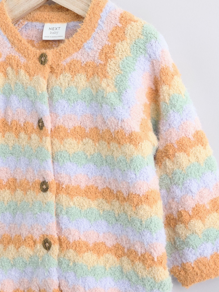 Multi Knitted Stripe Baby Cardigan (0mths-2yrs) - Image 6 of 9