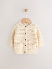 Ecru Knitted Button Cardigan (0mths-2yrs) - Image 2 of 7