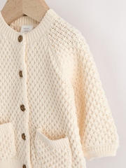 Ecru Knitted Button Cardigan (0mths-2yrs) - Image 3 of 7