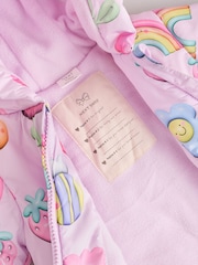 Pink Printed Baby Puffer Coat (0mths-2yrs) - Image 5 of 8