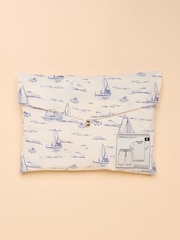 Joules Harford Blue Toile de Jouy Nightwear Set With Packable Travel Bag - Image 8 of 8