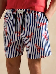 Joules Harford Red Nightwear Set With Packable Travel Bag - Image 4 of 8