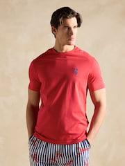 Joules Harford Red Nightwear Set With Packable Travel Bag - Image 5 of 8