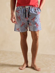 Joules Harford Red Nightwear Set With Packable Travel Bag - Image 6 of 8