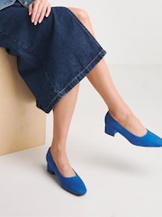 JD Williams Blue Court Shoes In Extra Wide Fit - Image 1 of 4