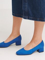 JD Williams Blue Court Shoes In Extra Wide Fit - Image 3 of 4