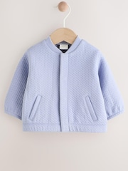 Blue Baby Textured Bomber Jacket (0mths-2yrs) - Image 1 of 7