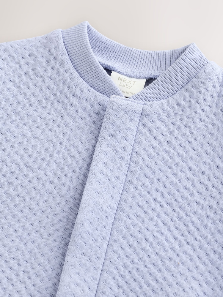 Blue Baby Textured Bomber Jacket (0mths-2yrs) - Image 2 of 7